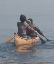 David paddling a canoe in Western Passage