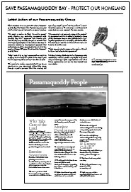 Latest Actions of Our Passamaquoddy Group