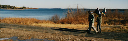Walking aside Gleason Cove