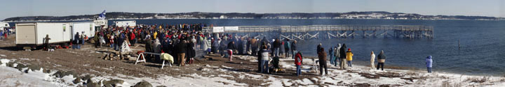 Polar Bear Dip at the Sipayik pier