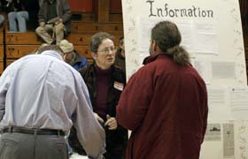 Information table staffed by Nancy Asante