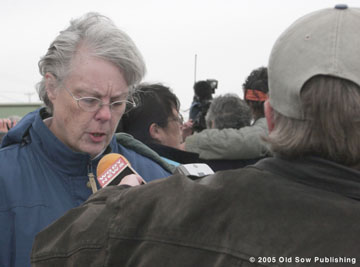 Reading statement to the press