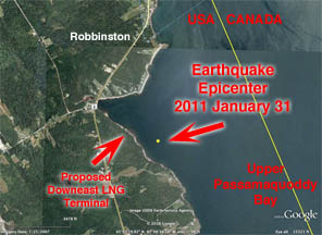 2011 Earthquake at Mill Cove