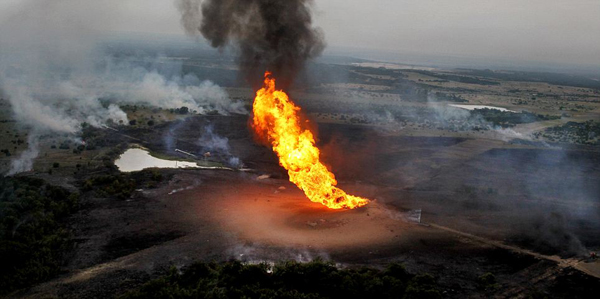 Natural gas pipeline explosion